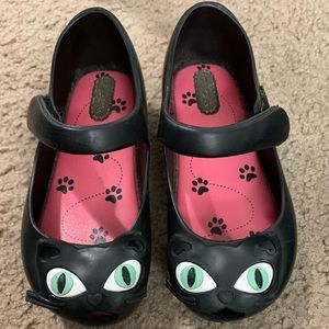 Mini Melissa black cat shoes